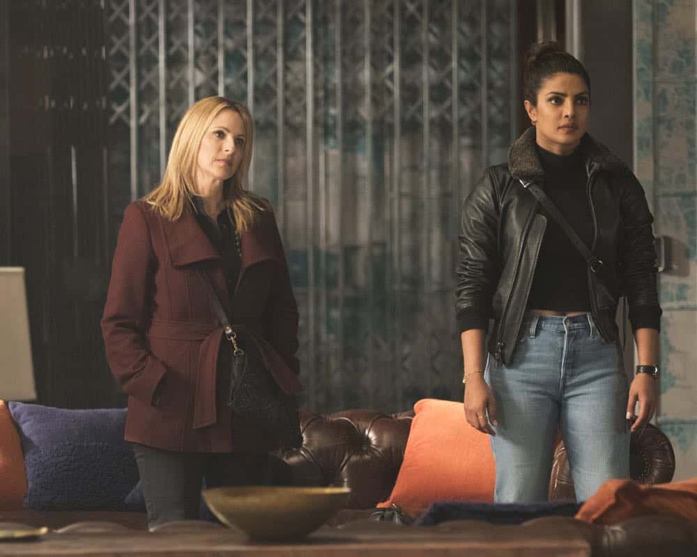 QUANTICO - "The Conscience Code" - It's been three years since American hero Alex Parrish has had to navigate the dangerous waters of the Central Intelligence Agency and put her life on the line for her country. She has been living a peaceful, anonymous life somewhere in Italy. However, Alex is forced to abandon this idyllic existence when Ryan persuades her to help him rescue Shelby from a notorious international arms dealer known only as The Widow, who is holding her hostage - and in exchange for her release she demands something that only Alex can provide, when "Quantico" premieres for its third season, THURSDAY, APRIL 26 (10:00-11:00 p.m. EDT), on The ABC Television Network. (ABC/Giovanni Rufino) MARLEE MATLIN, PRIYANKA CHOPRA