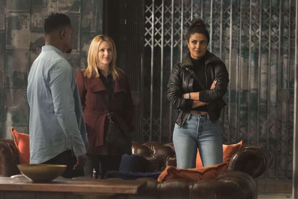 QUANTICO - "The Conscience Code" - It's been three years since American hero Alex Parrish has had to navigate the dangerous waters of the Central Intelligence Agency and put her life on the line for her country. She has been living a peaceful, anonymous life somewhere in Italy. However, Alex is forced to abandon this idyllic existence when Ryan persuades her to help him rescue Shelby from a notorious international arms dealer known only as The Widow, who is holding her hostage - and in exchange for her release she demands something that only Alex can provide, when "Quantico" premieres for its third season, THURSDAY, APRIL 26 (10:00-11:00 p.m. EDT), on The ABC Television Network. (ABC/Giovanni Rufino) MARLEE MATLIN, PRIYANKA CHOPRA