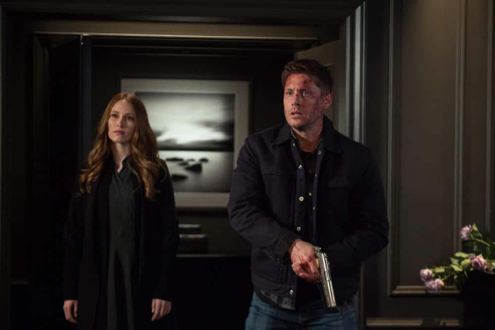 Supernatural -- "Funeralia" -- Image Number: SN1319a_0406b.jpg -- Pictured (L-R): Kayla Stanton as Jessica and Jensen Ackles as Dean -- Photo: Diyah Pera/The CW -- é 2018 The CW Network, LLC. All rights reserved Supernatural -- "Funeralia" -- Image Number: SN1319a_0406b.jpg -- Pictured (L-R): Kayla Stanton as Jessica and Jensen Ackles as Dean -- Photo: Diyah Pera/The CW -- é 2018 The CW Network, LLC. All rights reserved