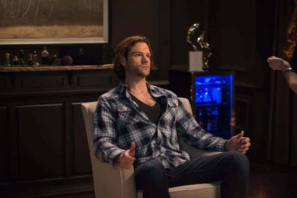 Supernatural -- "Funeralia" -- Image Number: SN1319a_0242b.jpg -- Pictured: Jared Padalecki as Sam -- Photo: Diyah Pera/The CW -- é 2018 The CW Network, LLC. All rights reserved