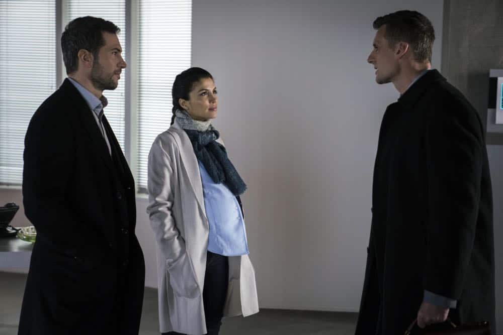 "Alters" -- As Eric and Zara provide risk assessment services at an investment bank, they are taken hostage by a gunman targeting a low-level accountant, and Eric must negotiate for their release, on RANSOM, Saturday, April 14 (8:00-9:00 PM, ET/PT) on the CBS Television Network. Pictured: Luke Roberts (Eric Beaumont), Nazneen Contractor (Zara Hallam), Callum Blue (George Harris) Photo: Dávid Lukács é 2018 Ransom Television Productions Inc. "Alters" -- As Eric and Zara provide risk assessment services at an investment bank, they are taken hostage by a gunman targeting a low-level accountant, and Eric must negotiate for their release, on RANSOM, Saturday, April 14 (8:00-9:00 PM, ET/PT) on the CBS Television Network. Pictured: Luke Roberts (Eric Beaumont), Nazneen Contractor (Zara Hallam), Callum Blue (George Harris) Photo: Dávid Lukács é 2018 Ransom Television Productions Inc.