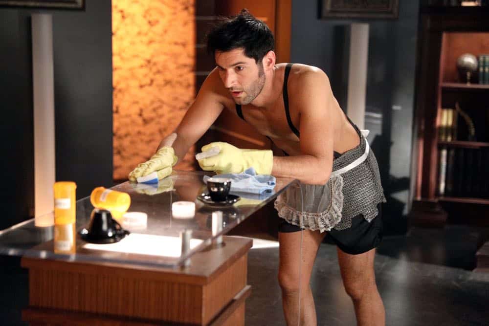 LUCIFER: Tom Ellis in the "The Angel of San Bernardino" episode of LUCIFER airing Monday, April 16 (8:00-9:00 PM ET/PT) on FOX. CR: FOX