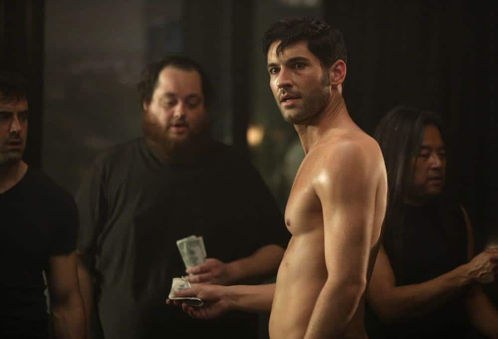 LUCIFER: Tom Ellis in the "The Angel of San Bernardino" episode of LUCIFER airing Monday, April 16 (8:00-9:00 PM ET/PT) on FOX. CR: FOX