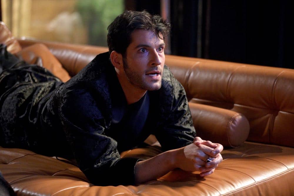 LUCIFER: Tom Ellis in the "The Angel of San Bernardino" episode of LUCIFER airing Monday, April 16 (8:00-9:00 PM ET/PT) on FOX. CR: FOX