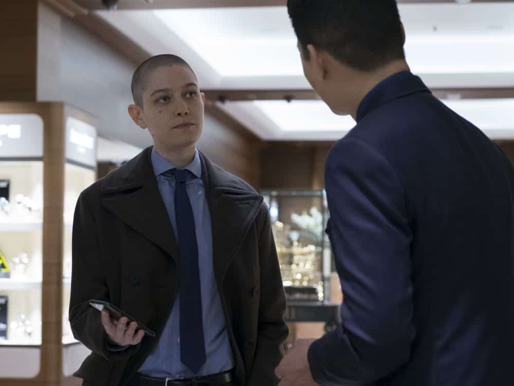 Asia Kate Dillon as Taylor in BILLIONS (Season 3, Episode 04, "Hell of a Ride"). - Photo: Jeff Neumann/SHOWTIME - Photo ID: BILLIONS_304_972.R.jpg