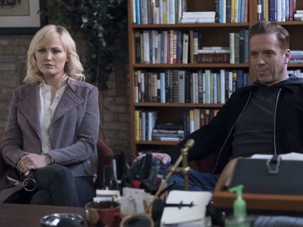 Malin Akerman as Lara Axelrod and Damian Lewis as Bobby "Axe" Axelrod in BILLIONS (Season 3, Episode 04, "Hell of a Ride"). - Photo: Jeff Neumann/SHOWTIME