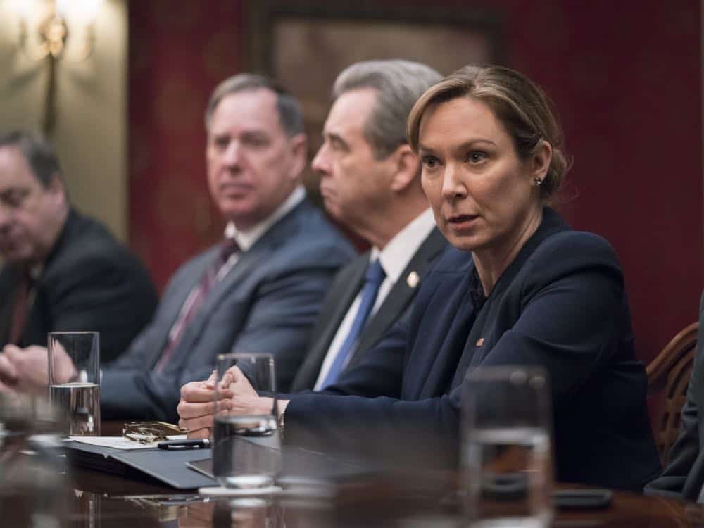 Elizabeth Marvel as President Keane in HOMELAND (Season 7, Episode 10, "Clarity"). - Photo: Antony Platt/SHOWTIME