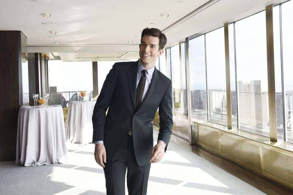 SATURDAY NIGHT LIVE -- Episode 1743 "John Mulaney" -- Pictured: Host John Mulaney during a promo in Rockefeller Plaza -- (Photo by: Rosalind O'Connor/NBC)