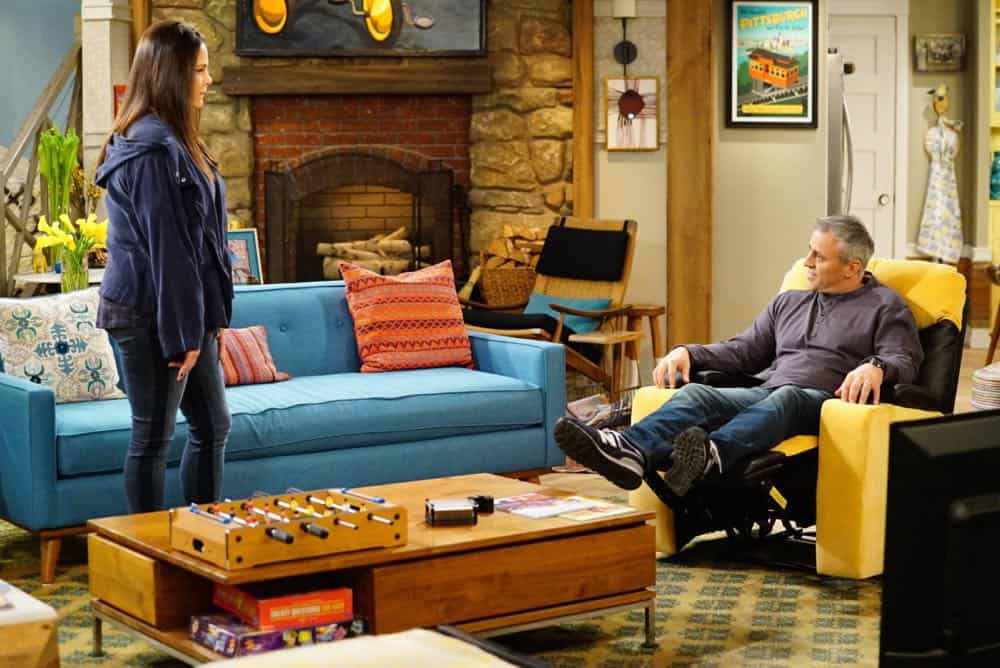 "King For a Day" -- Adam is determined to figure out what Andi's hiding when he discovers she's been keeping secrets from him for his own good, on MAN WITH A PLAN, Monday, April 16 (8:30-9:00 PM, ET/PT) on the CBS Television Network. Pictured (L-R) Liza Snyder as Andi Burns and Matt LeBlanc as Adam Burns Photo: Sonja Flemming/CBS é2018 CBS Broadcasting, Inc. All Rights Reserved "King For a Day" -- Adam is determined to figure out what Andi's hiding when he discovers she's been keeping secrets from him for his own good, on MAN WITH A PLAN, Monday, April 16 (8:30-9:00 PM, ET/PT) on the CBS Television Network. Pictured (L-R) Liza Snyder as Andi Burns and Matt LeBlanc as Adam Burns Photo: Sonja Flemming/CBS é2018 CBS Broadcasting, Inc. All Rights Reserved