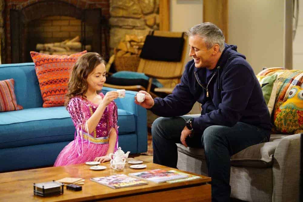 "King For a Day" -- Adam is determined to figure out what Andi's hiding when he discovers she's been keeping secrets from him for his own good, on MAN WITH A PLAN, Monday, April 16 (8:30-9:00 PM, ET/PT) on the CBS Television Network. Pictured (L-R) Hala Finley as Emme Burns and Matt LeBlanc as Adam Burns Photo: Sonja Flemming/CBS é2018 CBS Broadcasting, Inc. All Rights Reserved "King For a Day" -- Adam is determined to figure out what Andi's hiding when he discovers she's been keeping secrets from him for his own good, on MAN WITH A PLAN, Monday, April 16 (8:30-9:00 PM, ET/PT) on the CBS Television Network. Pictured (L-R) Hala Finley as Emme Burns and Matt LeBlanc as Adam Burns Photo: Sonja Flemming/CBS é2018 CBS Broadcasting, Inc. All Rights Reserved