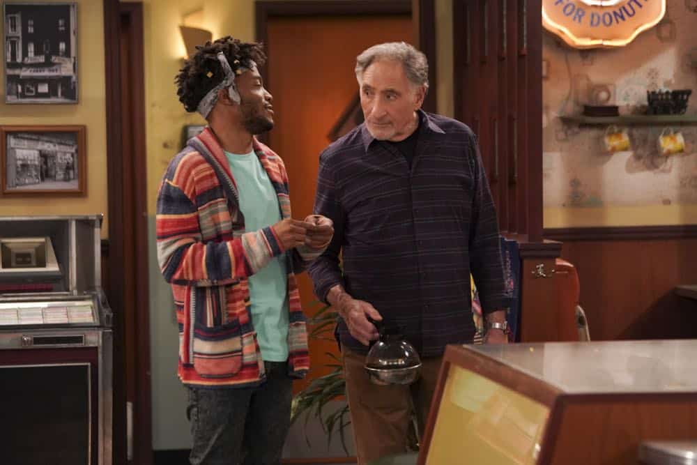 "Pedal to the Meddle"--Arthur's offer to teach Franco to drive hits a speed bump when a cop catches Arthur with an expired license. Also, Tush prepares to attend a princely wedding for his friend Harry, on SUPERIOR DONUTS, Monday, April 16 (9:00-9:30 PM, ET/PT), on the CBS Television Network. Pictured L-R: Jermaine Fowler as Franco and Judd Hirsch as Arthur Photo: Ron P. Jaffe/CBS é2018 CBS Broadcasting, Inc. All Rights Reserved