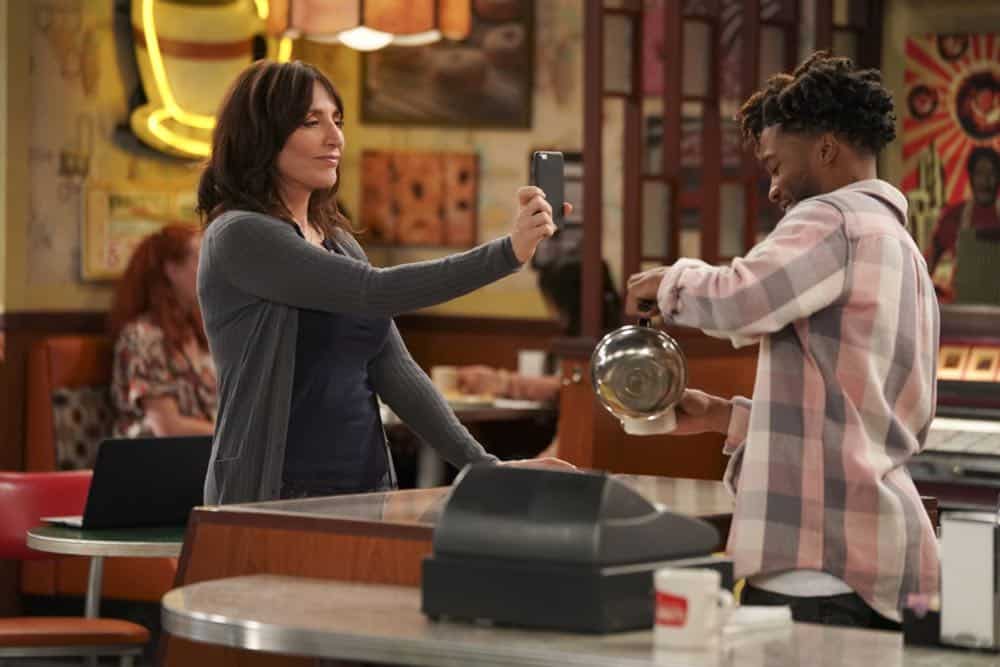 "Pedal to the Meddle"--Arthur's offer to teach Franco to drive hits a speed bump when a cop catches Arthur with an expired license. Also, Tush prepares to attend a princely wedding for his friend Harry, on SUPERIOR DONUTS, Monday, April 16 (9:00-9:30 PM, ET/PT), on the CBS Television Network. Pictured L-R: Katey Sagal as Randy and Jermaine Fowler as Franco Photo: Ron P. Jaffe/CBS é2018 CBS Broadcasting, Inc. All Rights Reserved