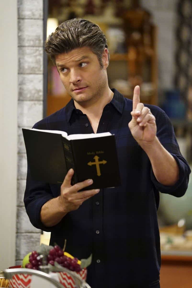 ÃÂShow HospitalityààChip and LeslieÃÂs patience is tested when they invite Rabbi Gil to stay with them after he discovers his wife is having an affair, on LIVING BIBLICALLY, Monday, April 16 (9:30-10:00PM, ET/PT) on the CBS Television Network. Pictured: Jay R. Ferguson as Chip Photo: Sonja Flemming/CBS é2017 CBS Broadcasting, Inc. All Rights Reserved