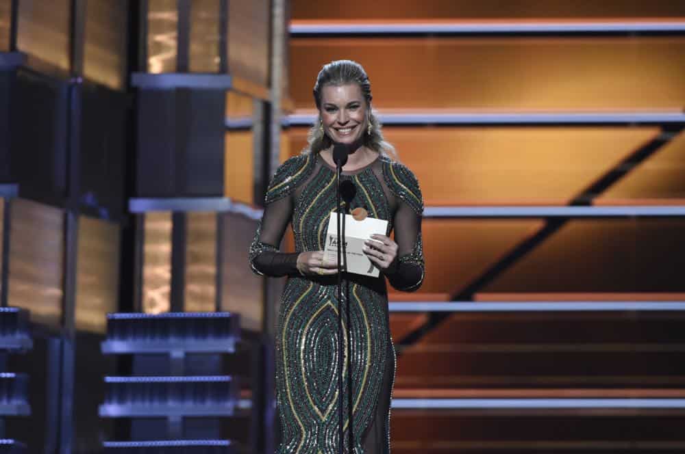 Rebecca Romijn presents at the 53RD ACADEMY OF COUNTRY MUSIC AWARDS, live from the MGM Grand Garden Arena in Las Vegas Sunday, April 15, 2018 at 8:00 PM ET/PT on CBS. Photo: Michele Crowe/CBS ©2018 CBS Broadcasting, Inc. All Rights Reserved