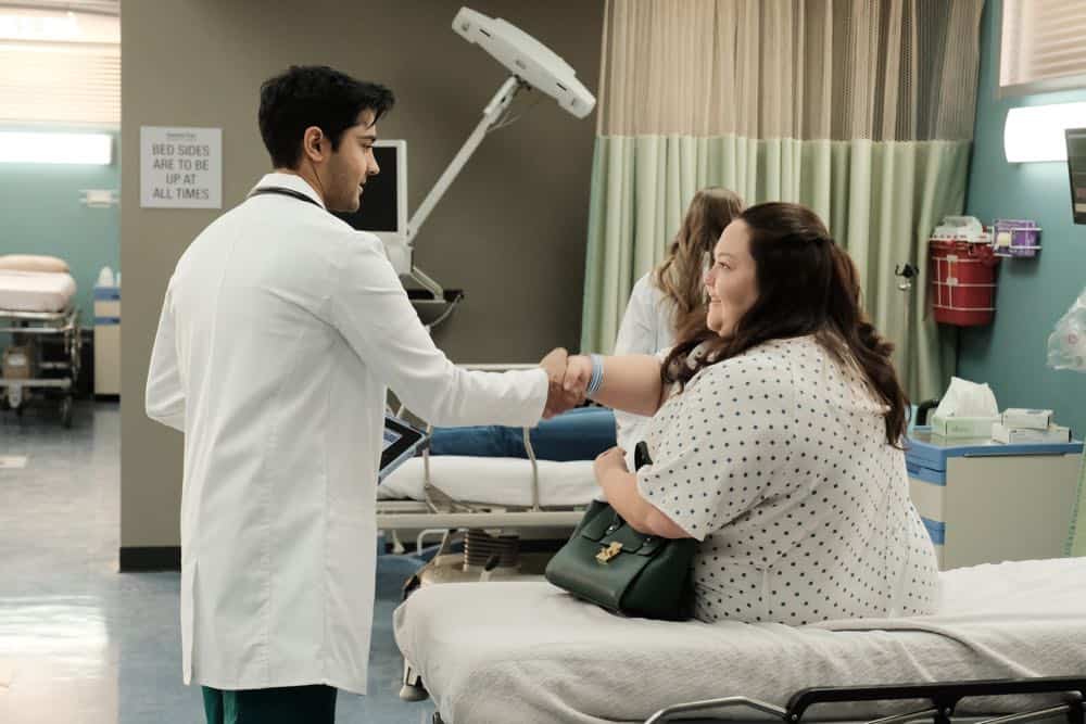 THE RESIDENT: L-R: Manish Dayal and guest star Jolene Purdy in the "And the Nurses Get Screwed…" episode of THE RESIDENT airing Monday, April 23 (9:00-10:00 PM ET/PT) on FOX. ©2018 Fox Broadcasting Co. Cr: Guy D'Alema/FOX