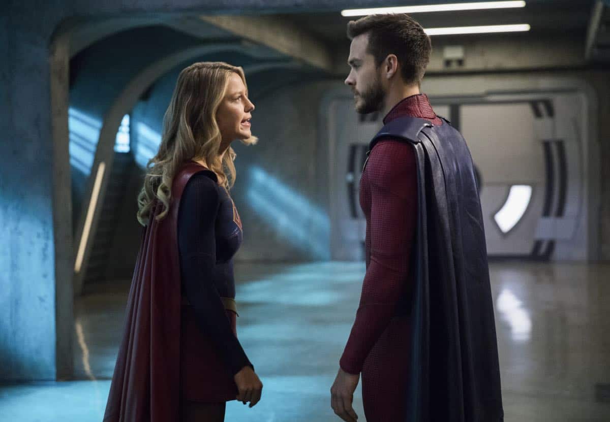 Supergirl -- "In Search of Lost Time" -- Image Number: SPG315b_0073.jpg -- Pictured (L-R): Melissa Benoist as Kara/Supergirl and Chris Wood as Mon-El -- Photo: Jack Rowand/The CW -- é 2018 The CW Network, LLC. All Rights Reserved.