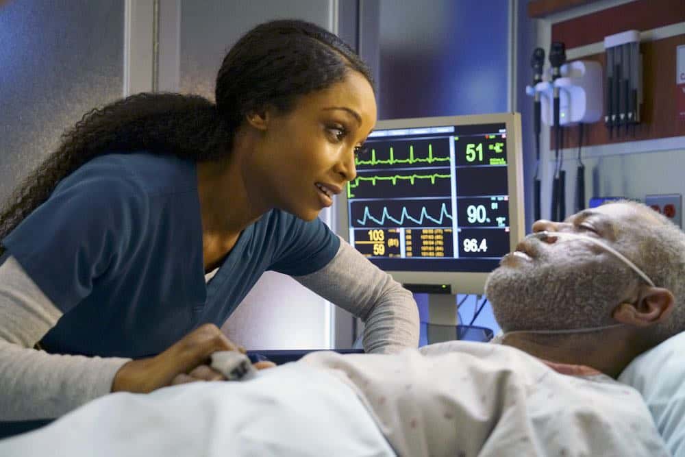 CHICAGO MED -- "An Inconvenient Truth" Episode 316 -- Pictured: Yaya DaCosta as April Sexton -- (Photo by: Elizabeth Sisson/NBC)CHICAGO MED -- "An Inconvenient Truth" Episode 316 -- Pictured: Yaya DaCosta as April Sexton -- (Photo by: Elizabeth Sisson/NBC)