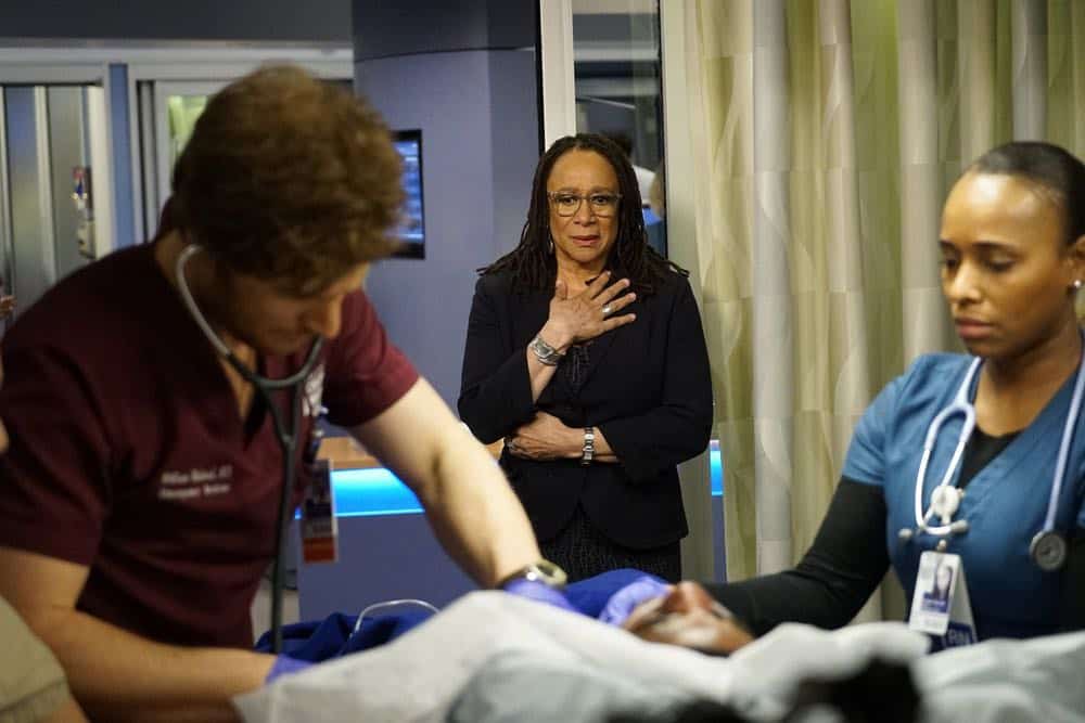 CHICAGO MED -- "An Inconvenient Truth" Episode 316 -- Pictured: S. Epatha Merkerson as Sharon Goodwin -- (Photo by: Elizabeth Sisson/NBC)