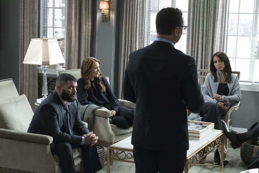 SCANDAL - "Over A Cliff" - The highly anticipated series finale of the groundbreaking series, "Scandal," receives a momentous send-off, beginning with an exclusive sneak peek at the final episode on "Good Morning America," THURSDAY, APRIL 19 (7:00-9:00 a.m. EDT), on The ABC Television Network. (ABC/Eric McCandless) GUILLERMO DIAZ, DARBY STANCHFIELD