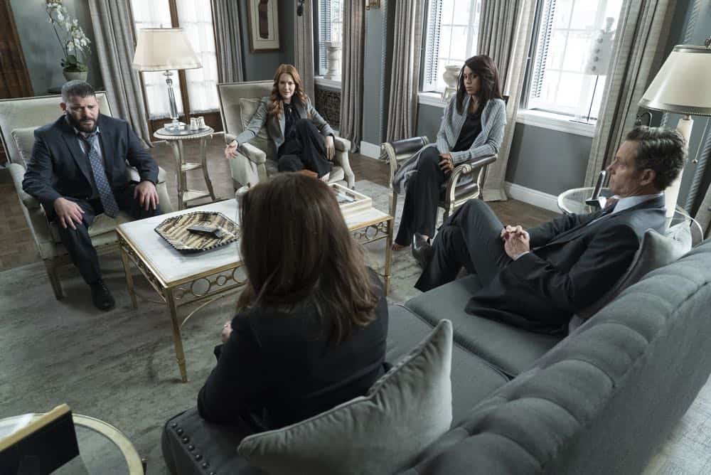 SCANDAL - "Over A Cliff" - The highly anticipated series finale of the groundbreaking series, "Scandal," receives a momentous send-off, beginning with an exclusive sneak peek at the final episode on "Good Morning America," THURSDAY, APRIL 19 (7:00-9:00 a.m. EDT), on The ABC Television Network. (ABC/Eric McCandless) GUILLERMO DIAZ, DARBY STANCHFIELD, KERRY WASHINGTON, TONY GOLDWYN