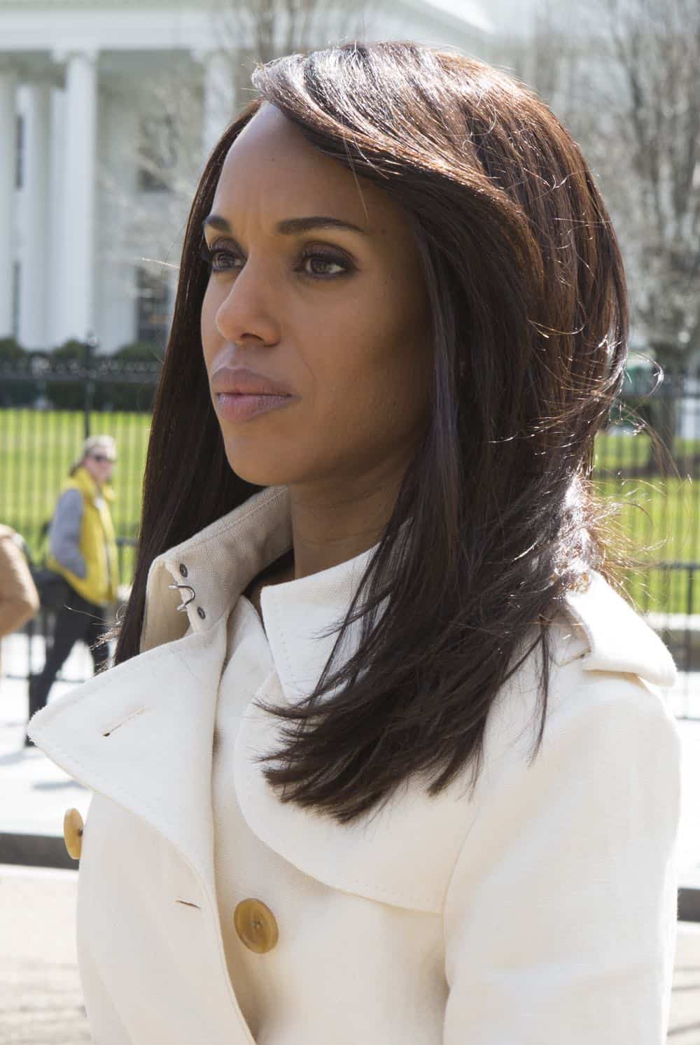 SCANDAL - "Over A Cliff" - The highly anticipated series finale of the groundbreaking series, "Scandal," receives a momentous send-off, beginning with an exclusive sneak peek at the final episode on "Good Morning America," THURSDAY, APRIL 19 (7:00-9:00 a.m. EDT), on The ABC Television Network. (ABC/Giovanni Rufino) KERRY WASHINGTON