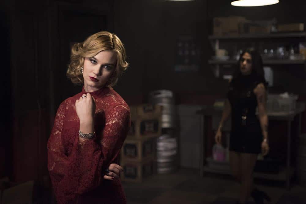 SHADOWHUNTERS - "A Window Into an Empty Room" - Clary teams up with Magnus to investigate a recent demon attack. Simon is stunned with he’s visited by someone he never thought he’d see again, and who now won’t seem to leave. Meanwhile, Izzy worries about dinner with her family and a special guest and Luke reaches out to Maryse. This episode of "Shadowhunters" airs Tuesday, April 24 (8:00 - 9:00 p.m. EDT) on Freeform. (Freeform/John Medland) TESSA MOSSEY, EMERAUDE TOUBIA