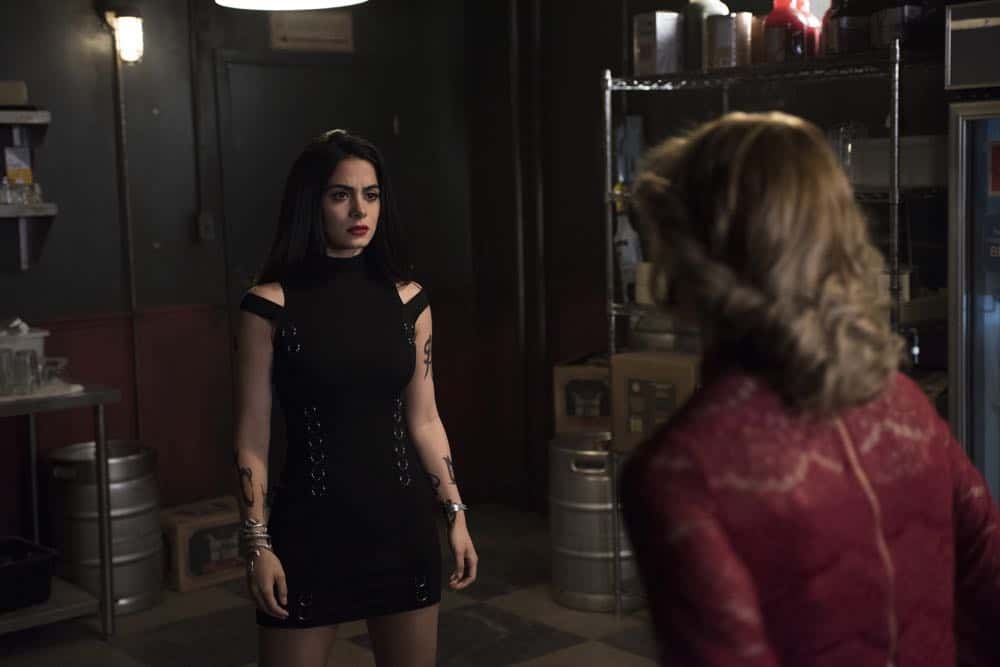 SHADOWHUNTERS - "A Window Into an Empty Room" - Clary teams up with Magnus to investigate a recent demon attack. Simon is stunned with he’s visited by someone he never thought he’d see again, and who now won’t seem to leave. Meanwhile, Izzy worries about dinner with her family and a special guest and Luke reaches out to Maryse. This episode of "Shadowhunters" airs Tuesday, April 24 (8:00 - 9:00 p.m. EDT) on Freeform. (Freeform/John Medland) EMERAUDE TOUBIA