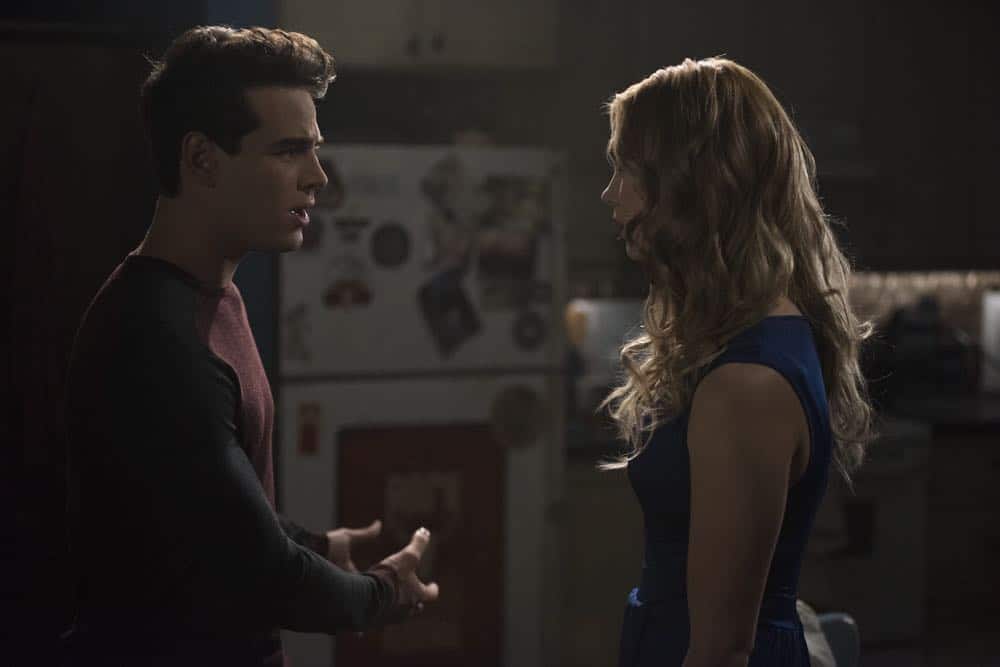 SHADOWHUNTERS - "A Window Into an Empty Room" - Clary teams up with Magnus to investigate a recent demon attack. Simon is stunned with he’s visited by someone he never thought he’d see again, and who now won’t seem to leave. Meanwhile, Izzy worries about dinner with her family and a special guest and Luke reaches out to Maryse. This episode of "Shadowhunters" airs Tuesday, April 24 (8:00 - 9:00 p.m. EDT) on Freeform. (Freeform/John Medland) ALBERTO ROSENDE, TESSA MOSSEY