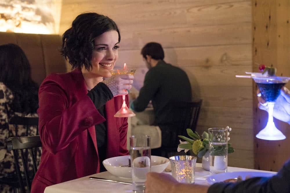 BLINDSPOT -- "Clamorous Night" Episode 318 -- Pictured: Jaimie Alexander as Jane Doe -- (Photo by: David Giesbrecht/NBC/Warner Bros)