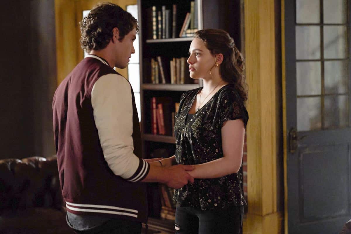 The Originals -- "One Wrong Turn on Bourbon" -- Image Number: OR502A_0089b.jpg -- Pictured (L-R): Jedidiah Goodacre as Roman and Danielle Rose Russell as Hope -- Photo: Bob Mahoney/The CW -- é 2018 The CW Network, LLC. All rights reserved. The Originals -- "One Wrong Turn on Bourbon" -- Image Number: OR502A_0089b.jpg -- Pictured (L-R): Jedidiah Goodacre as Roman and Danielle Rose Russell as Hope -- Photo: Bob Mahoney/The CW -- é 2018 The CW Network, LLC. All rights reserved.