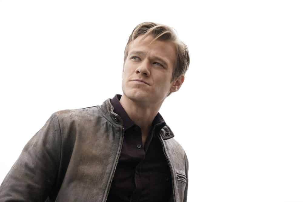 "UFO + Area 51" -- Mac and Riley are attacked by a group of masked men after the government calls them in to examine a mysterious object that crash-landed in the Nevada desert. Also, Riley uncovers new information about Mac's father but questions whether to deliver it to him after he says he needs to move on, on MACGYVER, Friday, April 27 (8:00-9:00 PM, ET/PT) on the CBS Television Network. Pictured: Lucas Till Photo: Jace Downs/CBS é2018 CBS Broadcasting, Inc. All Rights Reserved