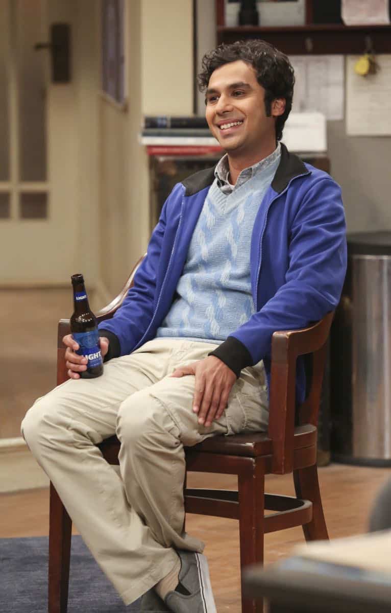 "The Monetary Insufficiency" - Pictured: Rajesh Koothrappali (Kunal Nayyar). Sheldon goes to Vegas to win money for science. Also, Penny and Bernadette take Amy wedding dress shopping, but her terrible choice entangles them in a web of lies, on THE BIG BANG THEORY, Thursday, April 26 (8:00-8:31 PM, ET/PT) on the CBS Television Network. Photo: Michael Yarish/CBS é2018 CBS Broadcasting, Inc. All Rights Reserved.