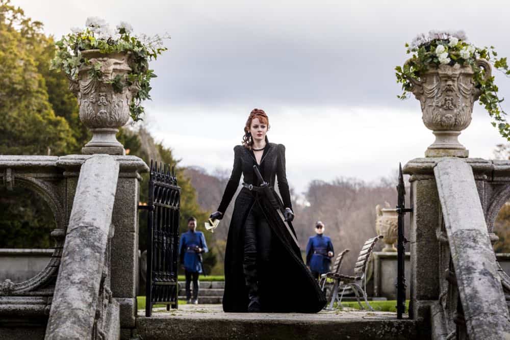 Emily Beecham as The Widow - Into the Badlands _ Season 3, Episode 2 - Photo Credit: Aidan Monaghan/AMC
