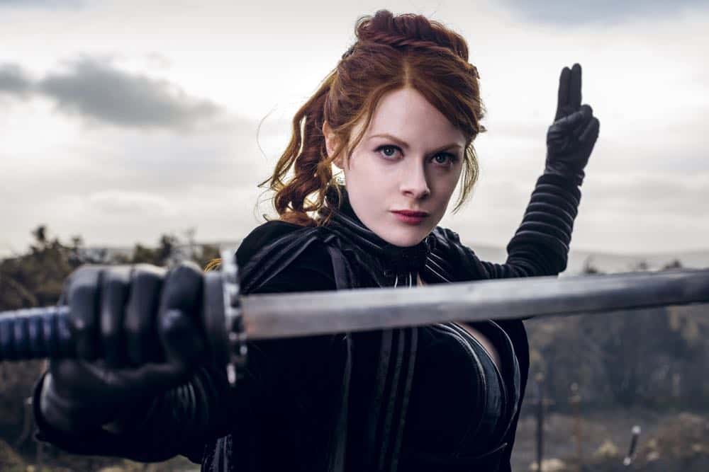 Emily Beecham as The Widow - Into the Badlands _ Season 3, Episode 1 - Photo Credit: Aidan Monaghan/AMC