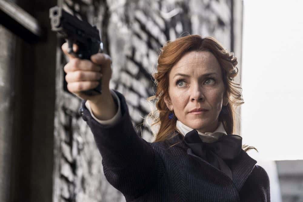 TIMELESS -- "Mrs. Sherlock Holmes" Episode 207 -- Pictured: Annie Wersching as Emma Whitmore -- (Photo by: Justin Lubin/NBC)