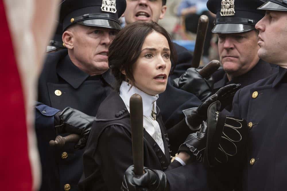 TIMELESS -- "Mrs. Sherlock Holmes" Episode 207 -- Pictured: Abigail Spencer as Lucy Preston -- (Photo by: Justin Lubin/NBC)