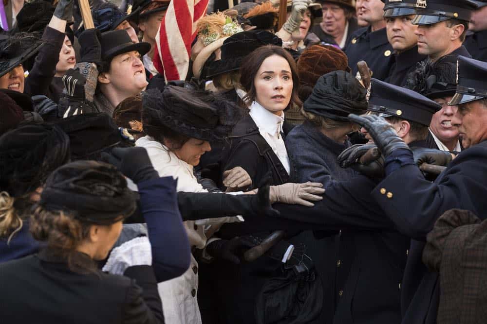 TIMELESS -- "Mrs. Sherlock Holmes" Episode 207 -- Pictured: Abigail Spencer as Lucy Preston -- (Photo by: Justin Lubin/NBC)