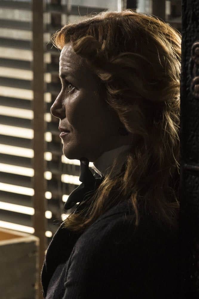 TIMELESS -- "Mrs. Sherlock Holmes" Episode 207 -- Pictured: Annie Wersching as Emma Whitmore -- (Photo by: Justin Lubin/NBC)