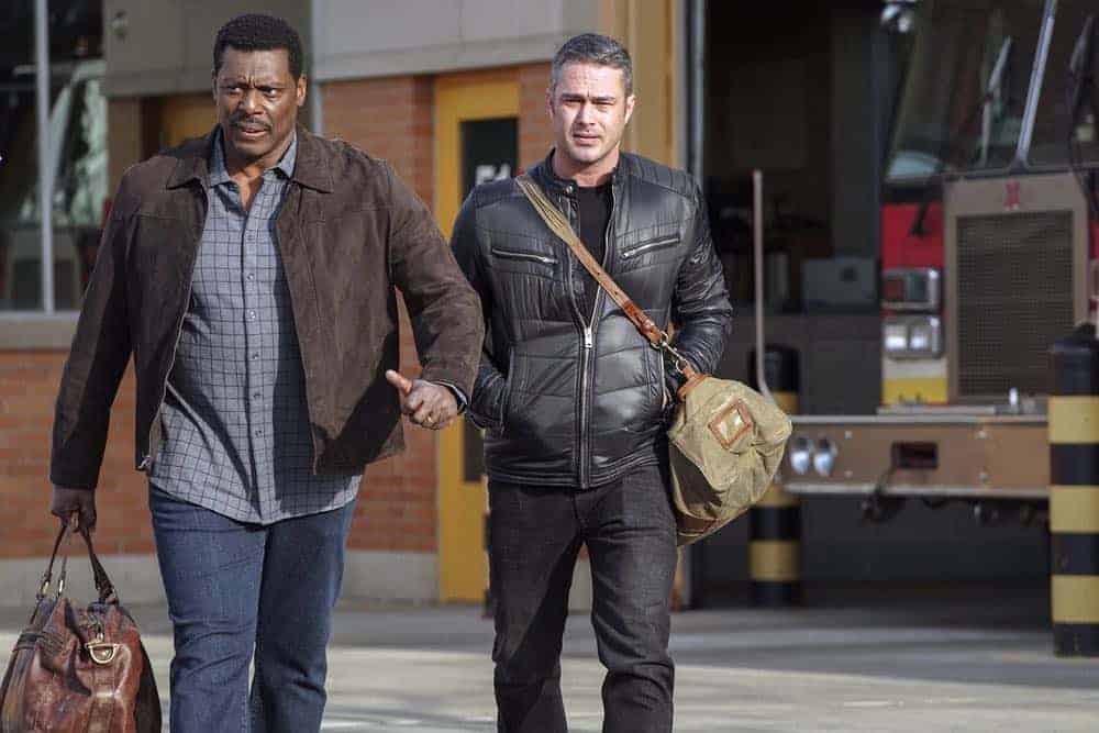 CHICAGO FIRE -- "The Strongest Among Us" Episode 620 -- Pictured: (l-r) Eamonn Walker as Wallace Boden, Taylor Kinney as Kelly Severide -- (Photo by: Elizabeth Morris/NBC) CHICAGO FIRE -- "The Strongest Among Us" Episode 620 -- Pictured: (l-r) Eamonn Walker as Wallace Boden, Taylor Kinney as Kelly Severide -- (Photo by: Elizabeth Morris/NBC)