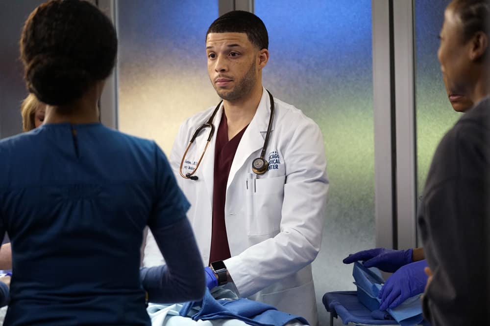 CHICAGO MED -- "The Parent Trap" Episode 317 -- Pictured: Roland Buck III as Noah Sexton -- (Photo by: Elizabeth Sisson/NBC)
