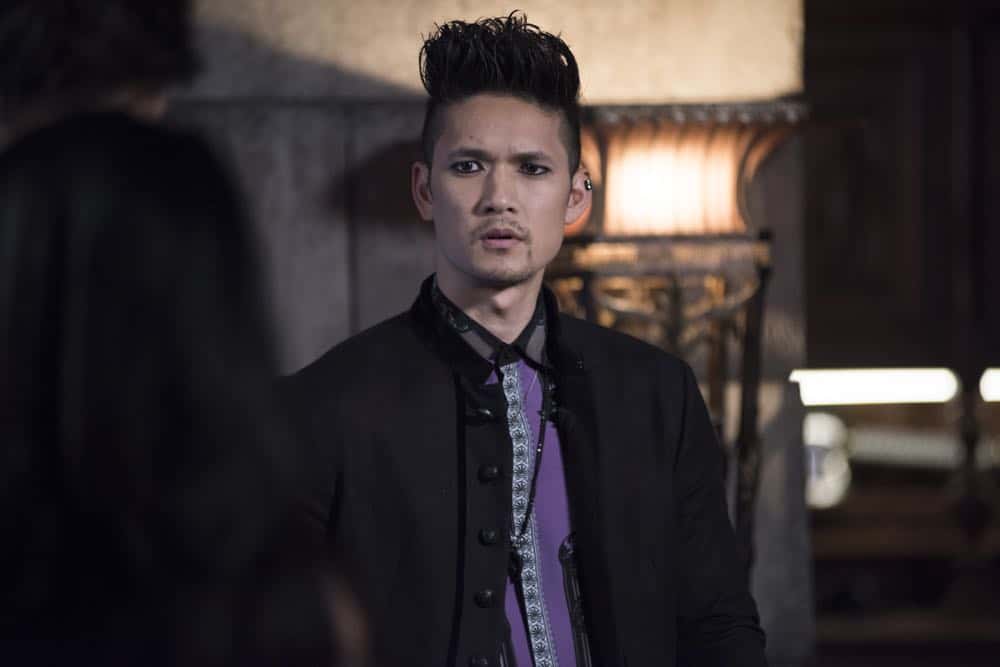 SHADOWHUNTERS - "Salt In The Wound" - With the Owl’s identity revealed, Alec, Isabelle, and Clary head to Alicante to try and find a way to stop him. Luke and Simon team up to track Lilith’s latest possible victim. Maia reflects on her past. This episode of "Shadowhunters" airs Tuesday, May 1 (8:00 - 9:00 p.m. EDT) on Freeform. (Freeform/John Medland) HARRY SHUM JR.