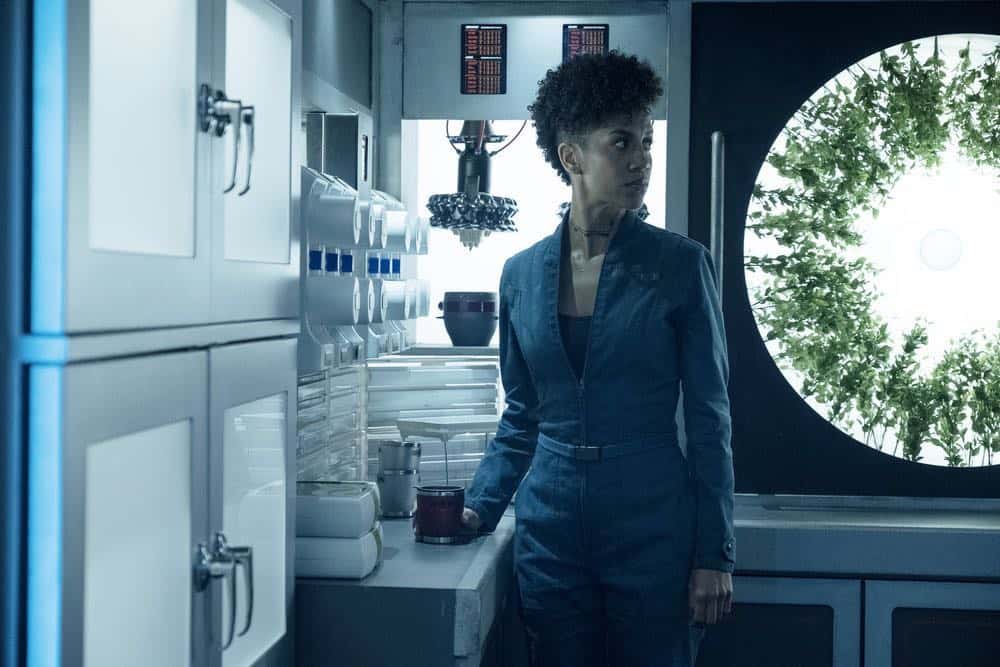 THE EXPANSE -- "Assured Destruction" Episode 303 -- Pictured: Dominique Tipper as Naomi Nagata -- (Photo by: Rafy/Syfy)