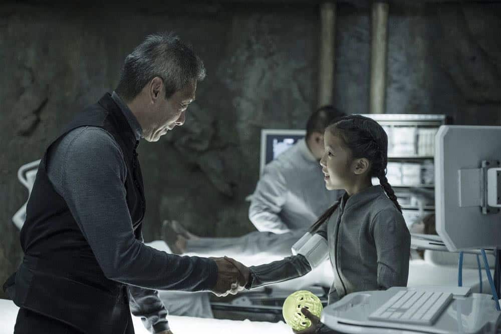 THE EXPANSE -- "Assured Destruction" Episode 303 -- Pictured: (l-r) François Chau as Jules-Pierre Mao, Leah Madison Jung as Mei -- (Photo by: Rafy/Syfy)