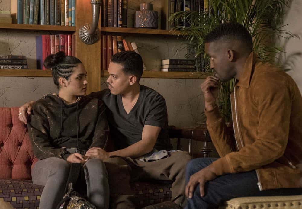 STAR: L-R: Brittany O'Grady and guest stars Evan Ross and Elijah Kelley in the "Let the Good Times Roll" episode of STAR airing Wednesday, May 2 (9:00-10:00 PM ET/PT) on FOX. ©2018 Fox Broadcasting Co. CR: Wilford Harewood/FOX