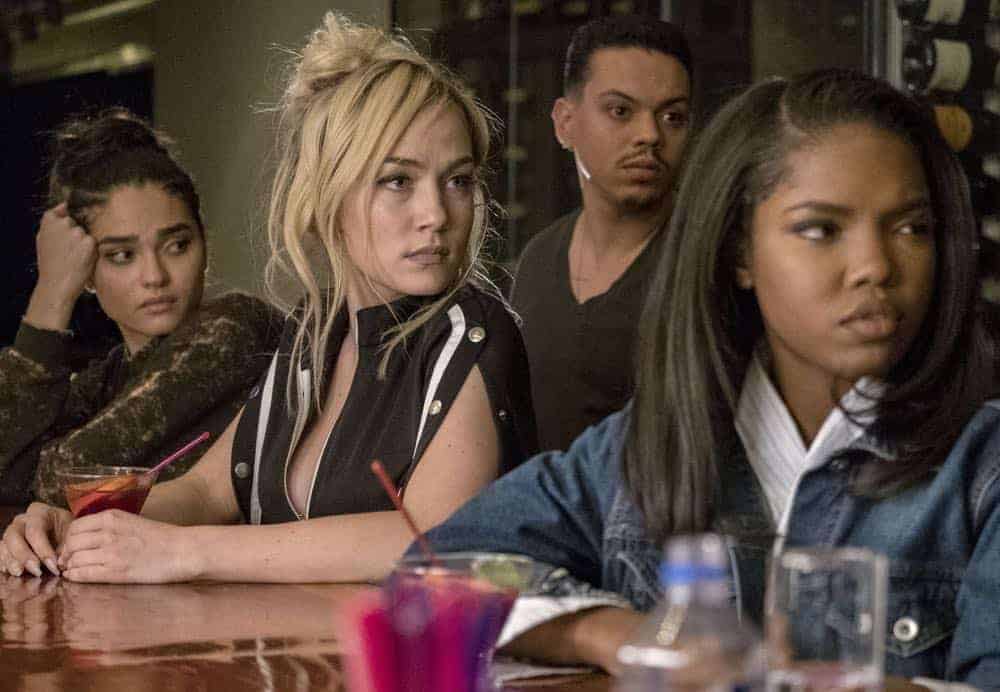 STAR: L-R: Brittany O'Grady, Jude Demorest, guest star Evan Ross and Ryan Destiny in the "Let the Good Times Roll" episode of STAR airing Wednesday, May 2 (9:00-10:00 PM ET/PT) on FOX. ©2018 Fox Broadcasting Co. CR: Wilford Harewood/FOX