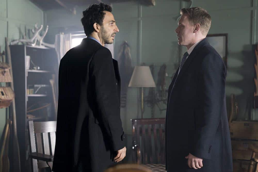 THE BLACKLIST -- "Nicholas T. Moore (#110)" Episode 520 -- Pictured: (l-r) Amir Arison as Aram Mojtabai, Diego Klattenhoff as Donald Ressler -- (Photo by: Scott Gries/NBC)