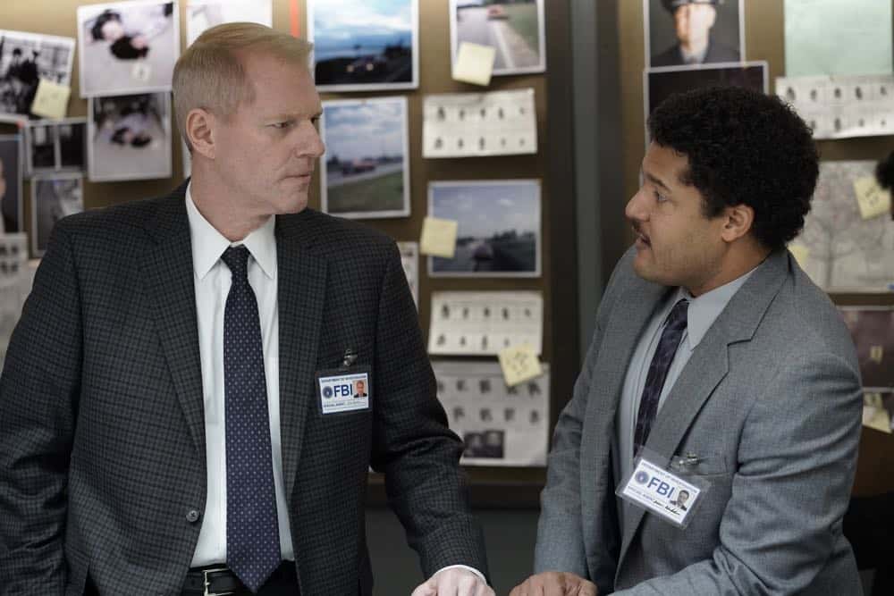 THE AMERICANS -- "Rififi" -- Season 6, Episode 6 (Airs Wednesday, May 2, 10:00 pm/ep) -- Pictured: (l-r) Noah Emmerich as Stan Beeman, Brandon J. Dirden as Dennis Aderholt. CR: Patrick Harbron/FX THE AMERICANS -- "Rififi" -- Season 6, Episode 6 (Airs Wednesday, May 2, 10:00 pm/ep) -- Pictured: (l-r) Noah Emmerich as Stan Beeman, Brandon J. Dirden as Dennis Aderholt. CR: Patrick Harbron/FX