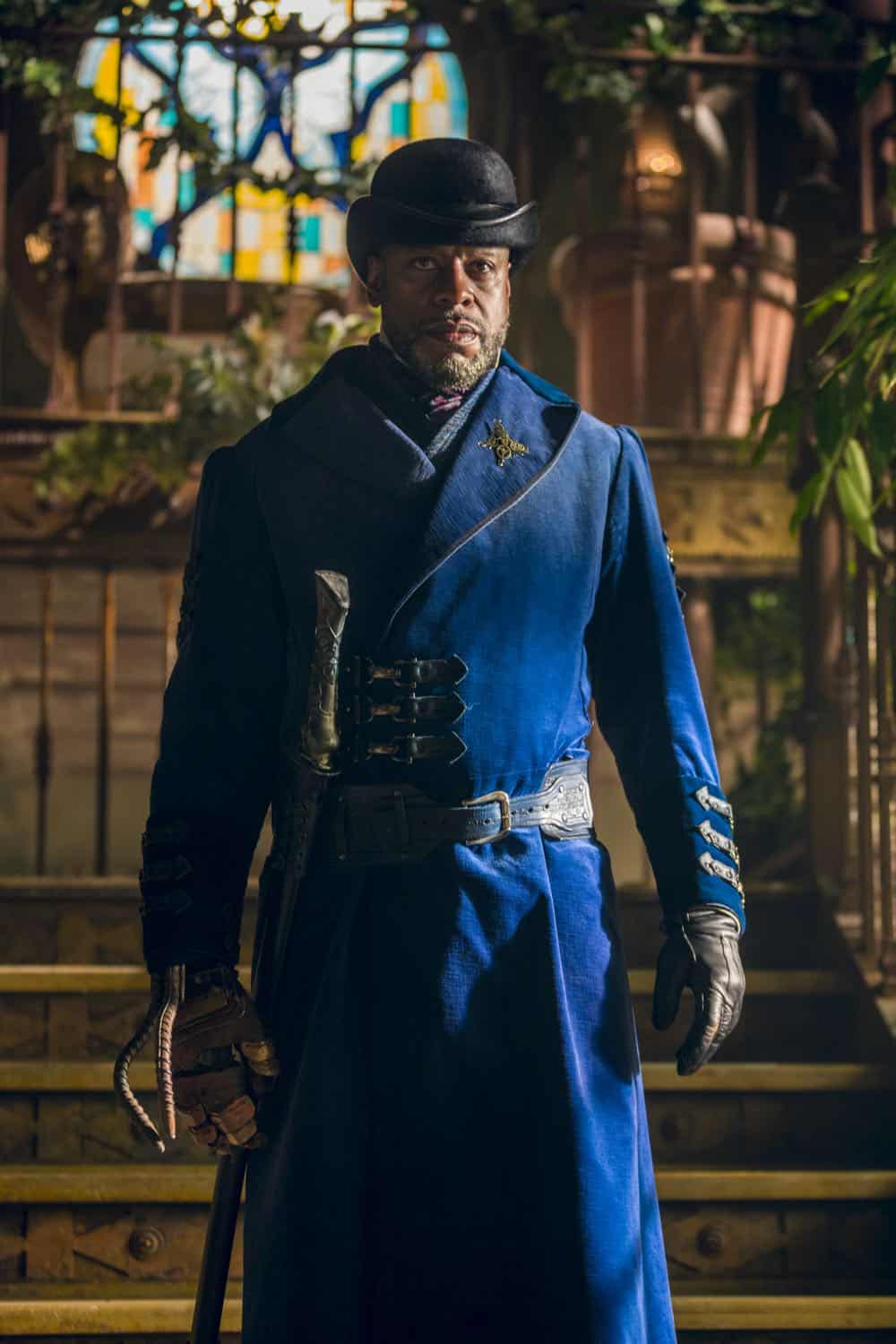 Sherman Augustus as Moon - Into the Badlands _ Season 3, Episode 2 - Photo Credit: Aidan Monaghan/AMC Sherman Augustus as Moon - Into the Badlands _ Season 3, Episode 2 - Photo Credit: Aidan Monaghan/AMC