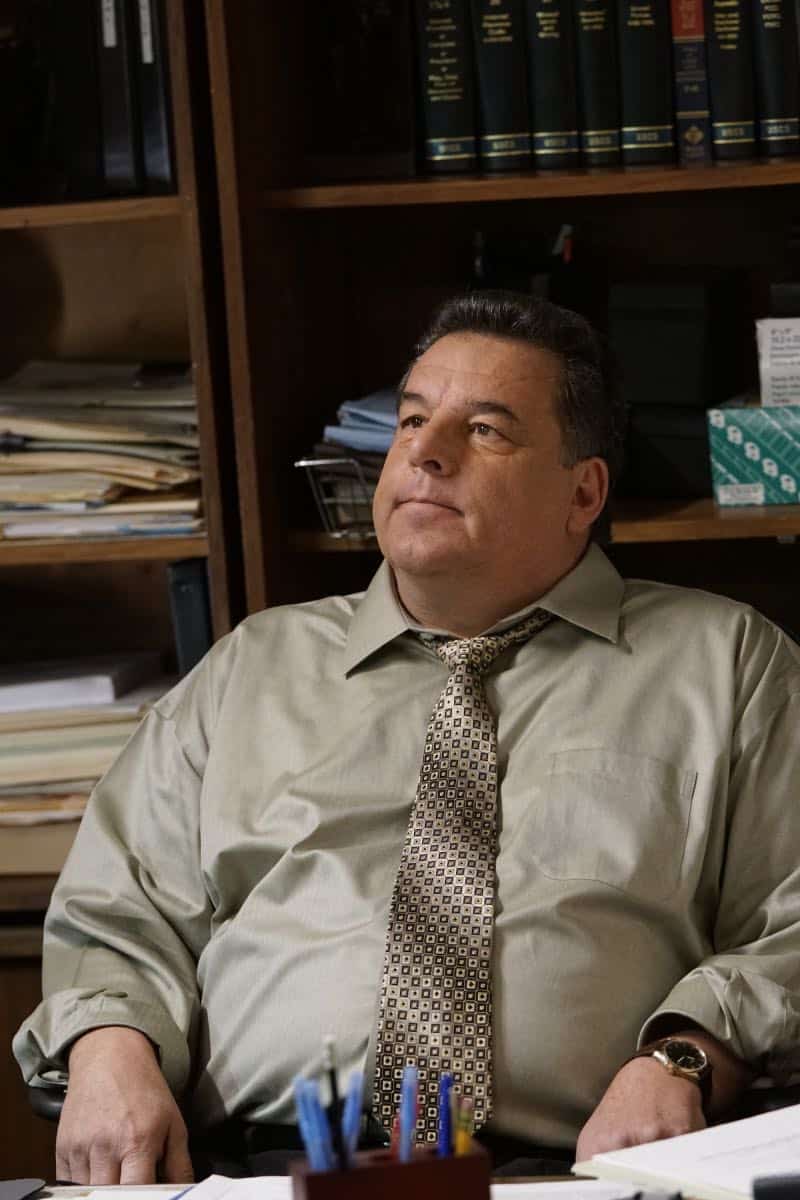 "Your Six" -- When Danny resorts to asking his incarcerated archenemy, Victor Lugo (Nick Cordero), for help locating a dangerous criminal who escaped from prison, Lugo refuses to assist unless he's allowed to accompany them on the pursuit. Also, Frank subtly tries to convince Jamie to take the sergeant's test, and Erin's plan to go on a date with her ex-husband causes friction between her and Anthony, on BLUE BLOODS, Friday, April 27 (10:00-11:00 PM, ET/PT) on the CBS Television Network. Pictured: Steven Schirripa Photo: John Paul Filo/CBS é2018CBS Broadcasting Inc. All Rights Reserved.