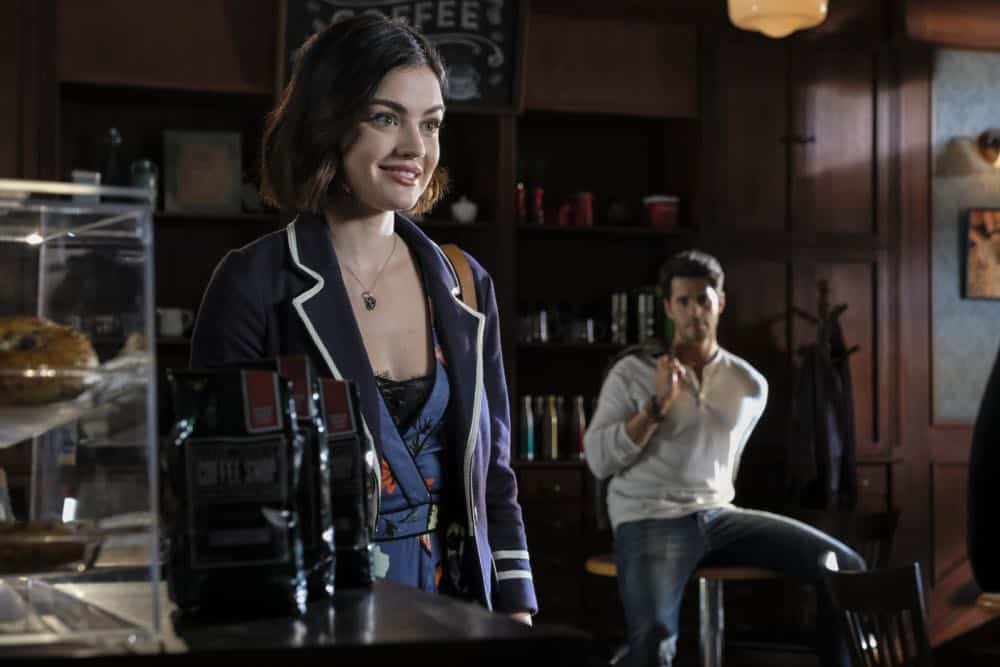 Life Sentence -- "Who Framed Stella Abbott" -- Image Number: LFS106a_0259b.jpg -- Pictured (L-R): Lucy Hale as Stella and Jayson Blair as Aiden -- Photo: Bettina Strauss/The CW -- é 2018 The CW Network, LLC. All Rights Reserved. Life Sentence -- "Who Framed Stella Abbott" -- Image Number: LFS106a_0259b.jpg -- Pictured (L-R): Lucy Hale as Stella and Jayson Blair as Aiden -- Photo: Bettina Strauss/The CW -- é 2018 The CW Network, LLC. All Rights Reserved.